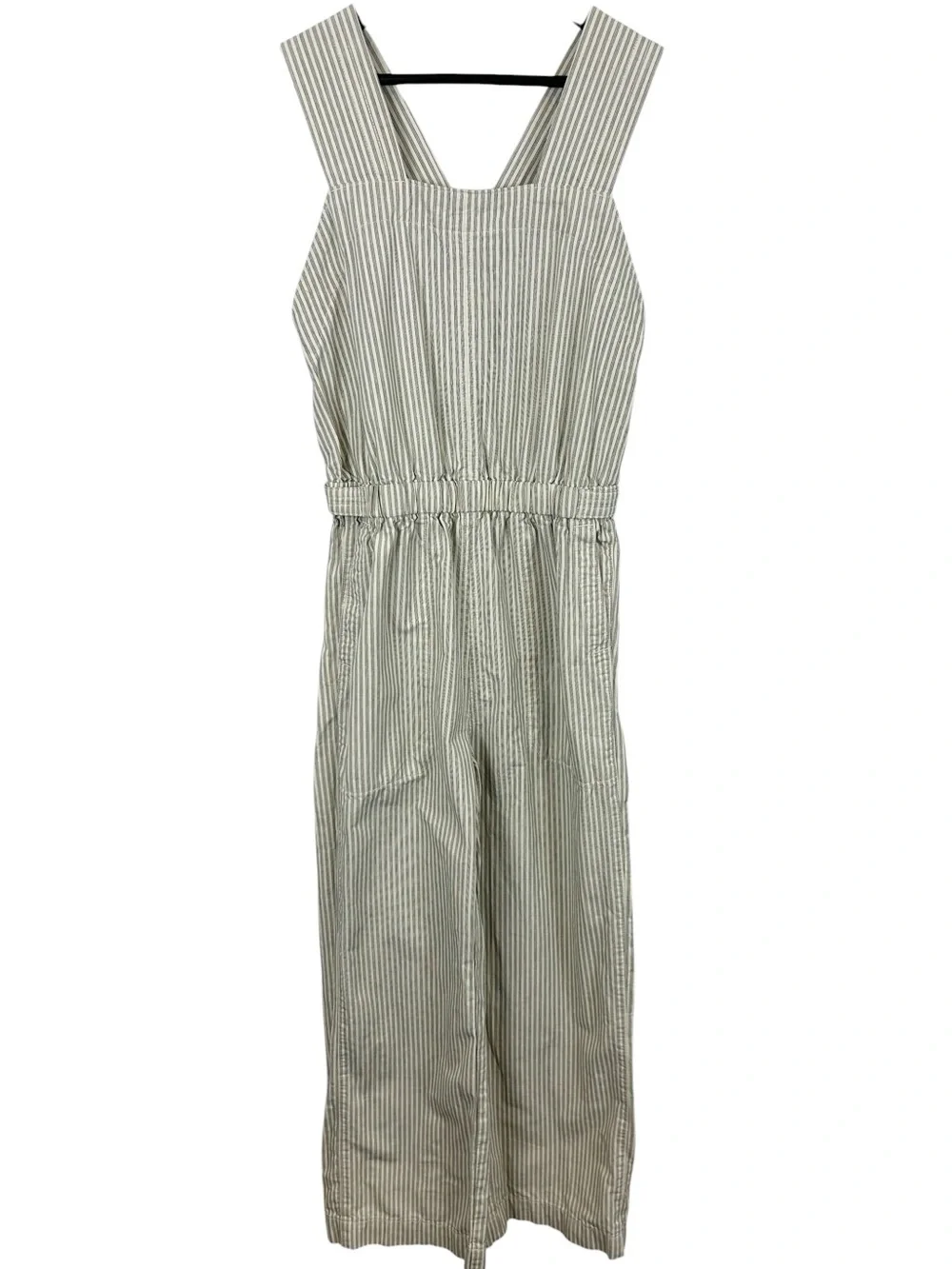 Everlane Fatigue Apron Jumpsuit Size 4 Cream / Grey